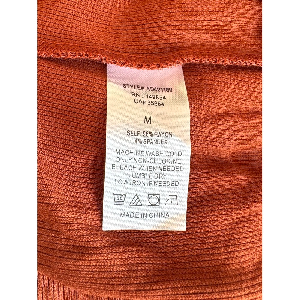 NWT Sadie & Sage, Women's Turtleneck Sweater, Burnt Orange, Size M - Picture 4 of 4